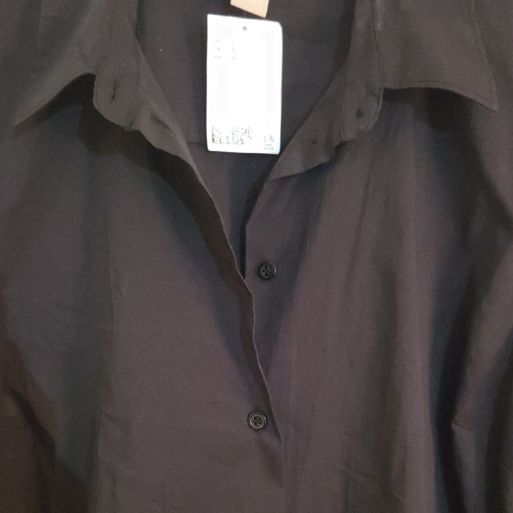 H&M Black Button Down Shirt - Picture 3 of 7